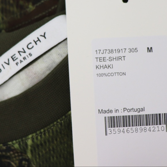 NWT GIVENCHY Paris Camo Money Printed T-Shirt - Picture 4 of 4